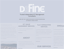 Tablet Screenshot of definegroup.com